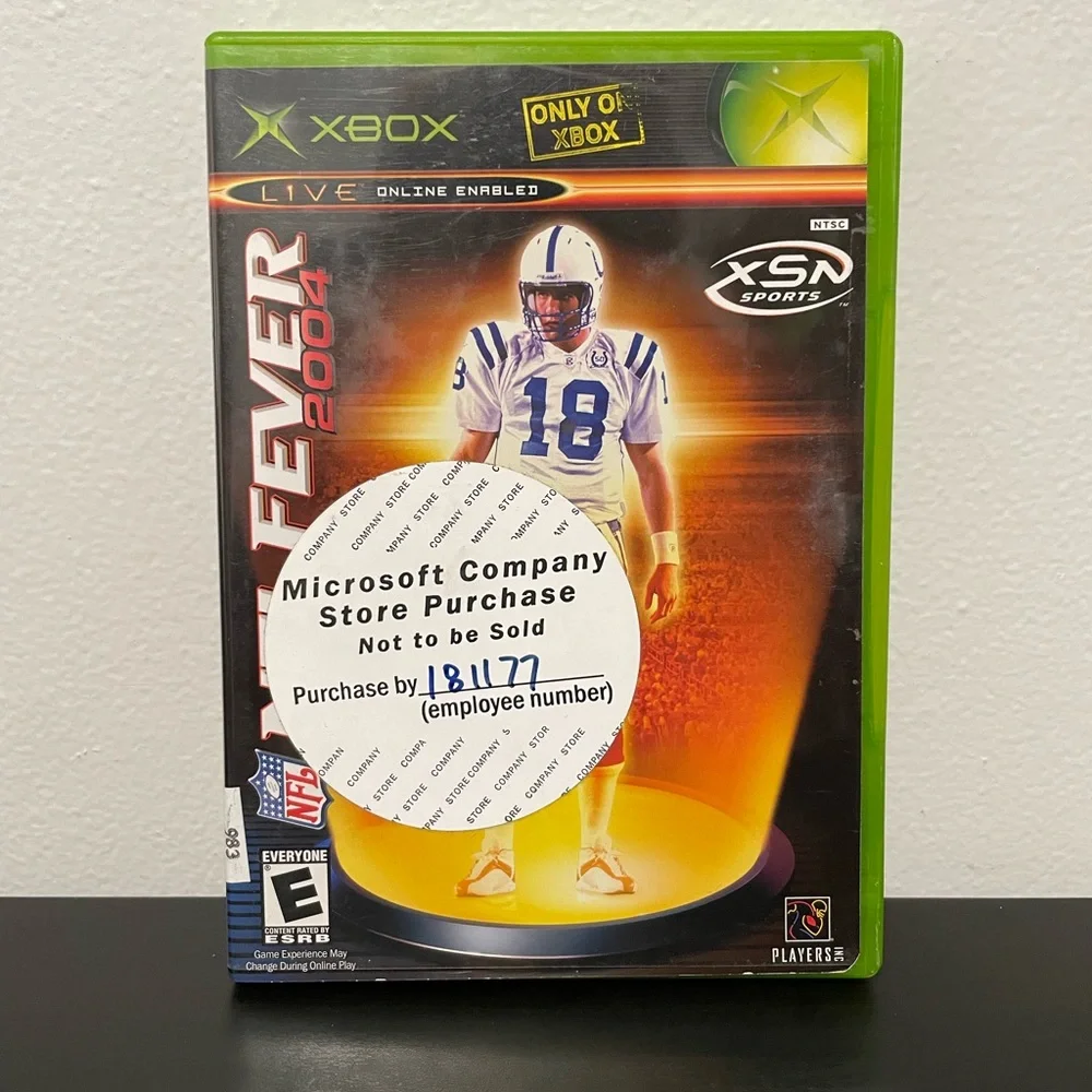 NFL Fever 2004 Xbox Original RARE Microsoft Company Store Purchase CIB